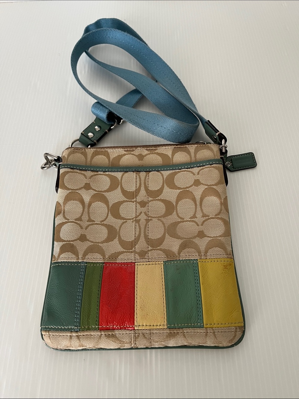 Women/Kids Vintage Coach Signature C Print Crossbody Bag